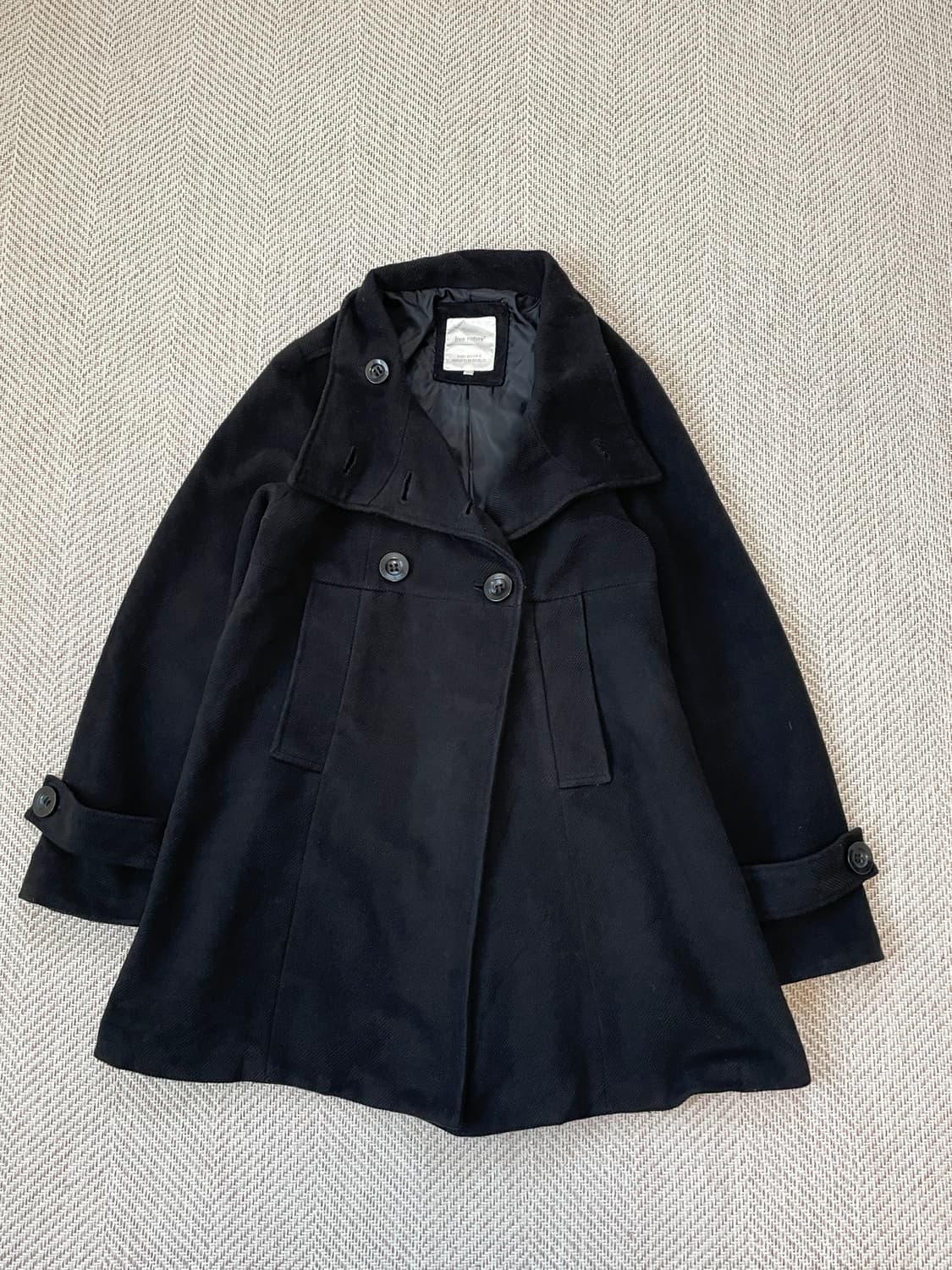 빈티지 더블 버튼 하이넥 피코트  J03669 상품이미지3