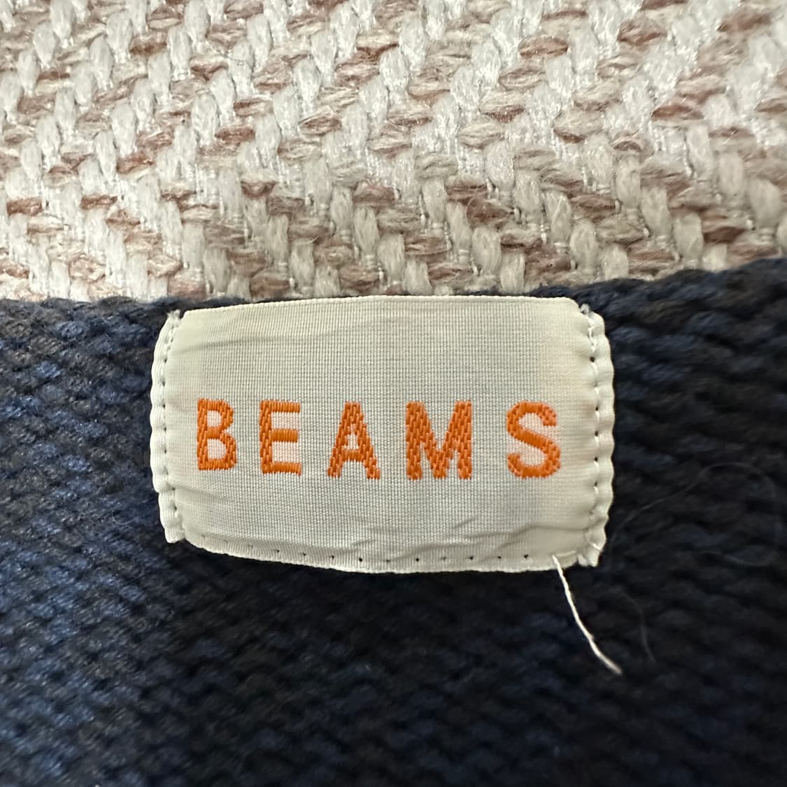 BEAMS knit vest dark navy 상품이미지3