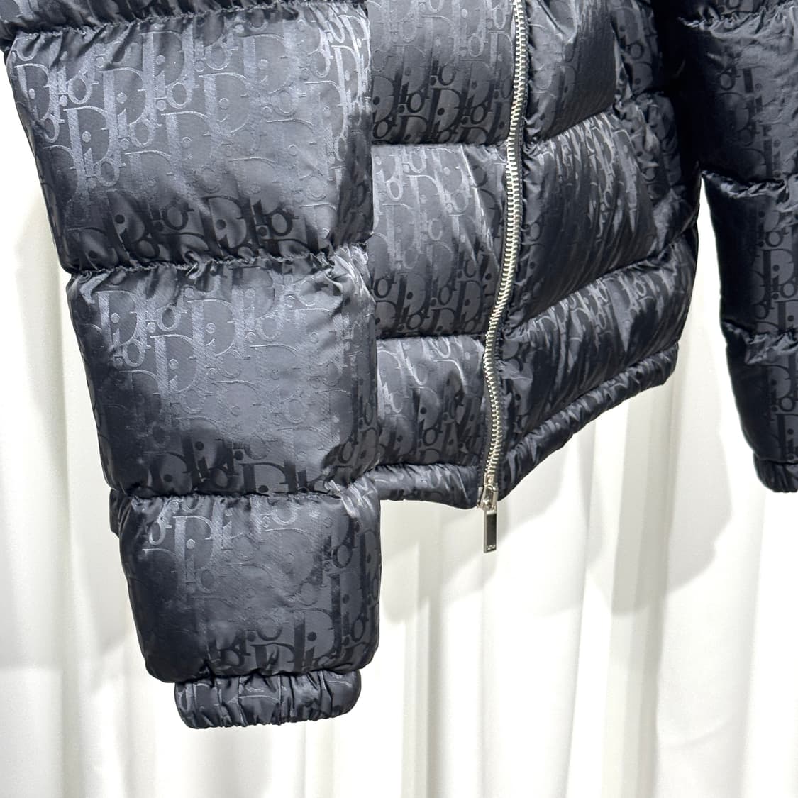 24FW 디올 오블리크 테크니컬 자카드 패딩 48 블랙 상품이미지5