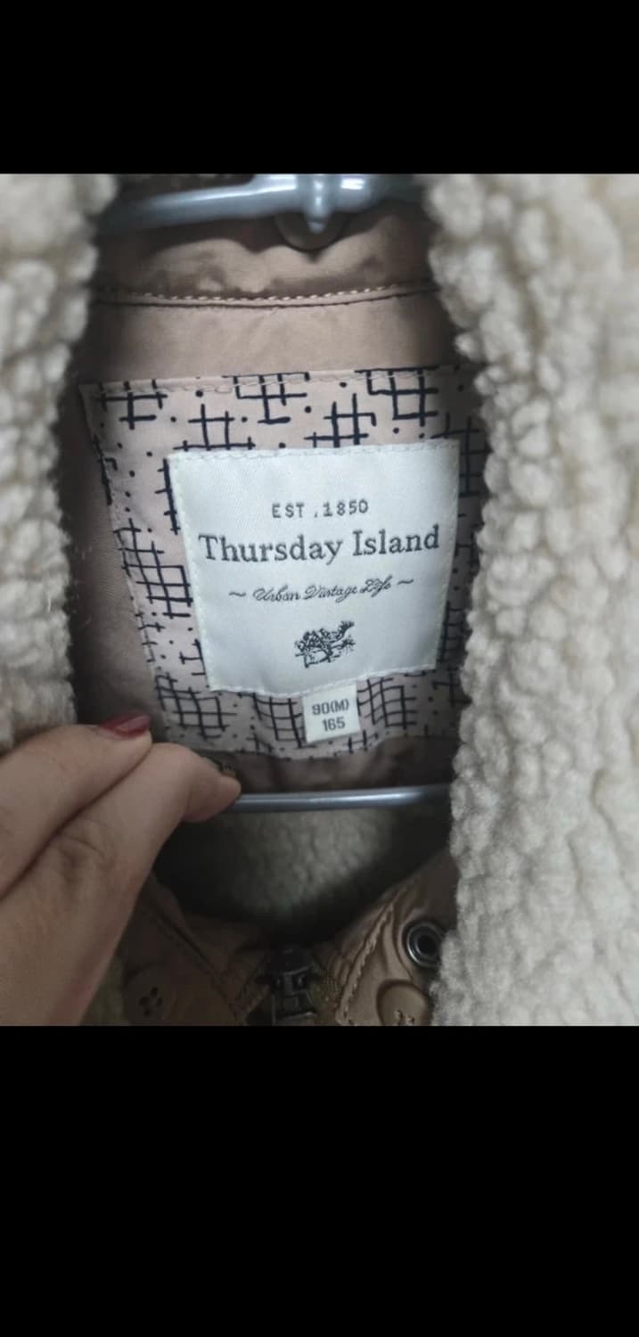 써스데이 아일랜드 뽀글이야상 베이지 m 상품이미지3