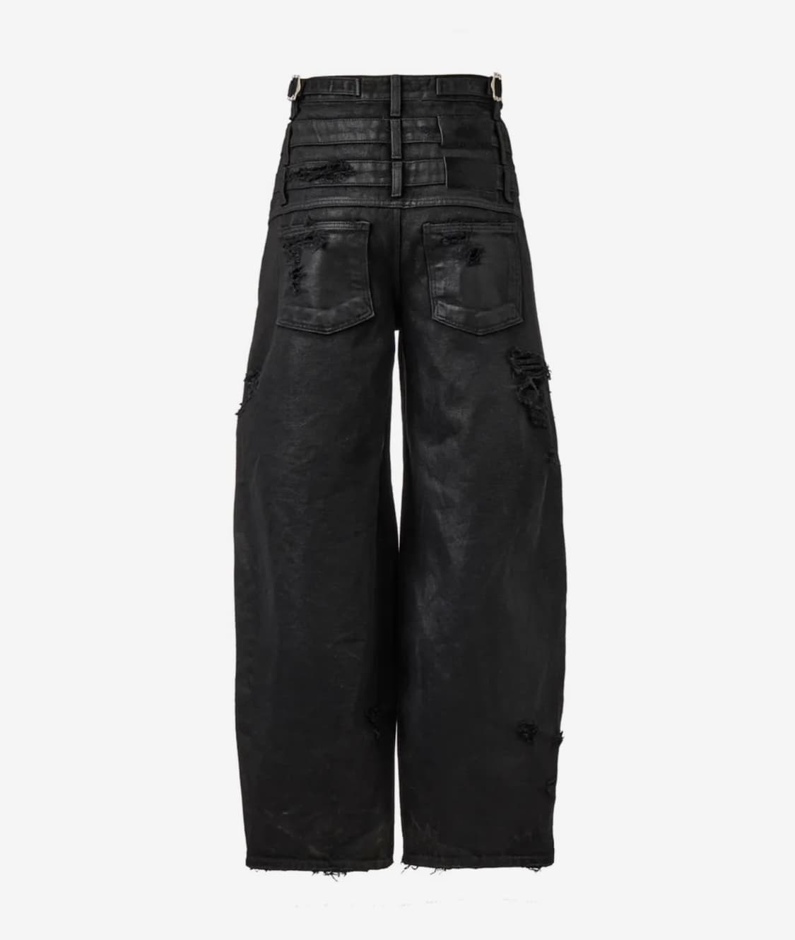 어나더유스 레이어드 디스트로이드 진 - 코티드 블랙 상품이미지2