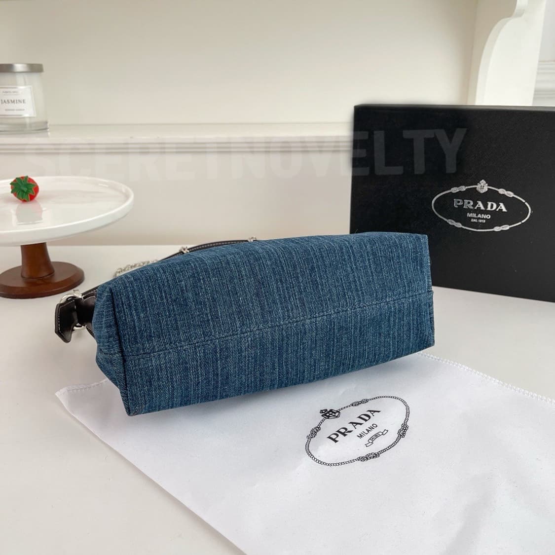 프라다 데님 체인 숄더 크로스 백  상품이미지3