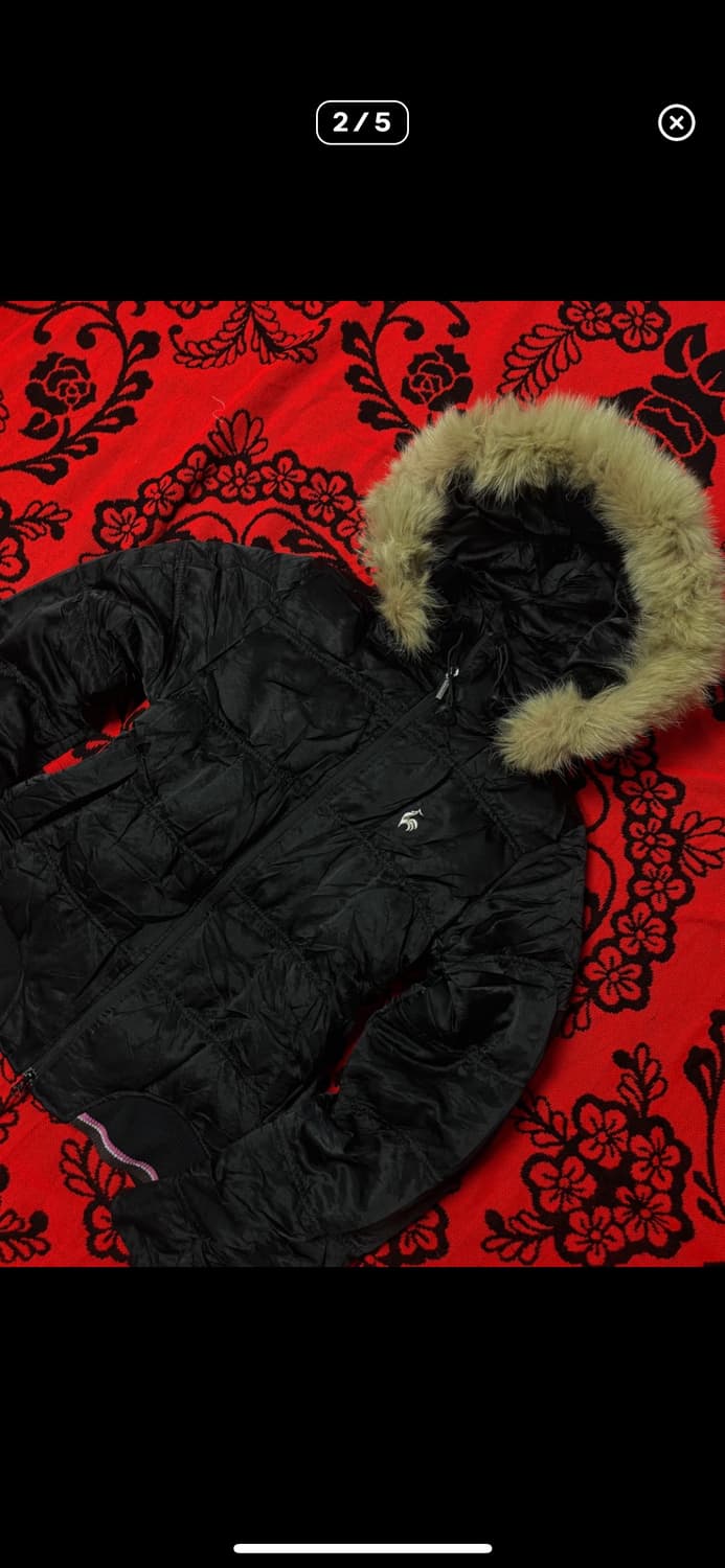 Vintage Punk & Gyaru fur hood jacket 상품이미지2