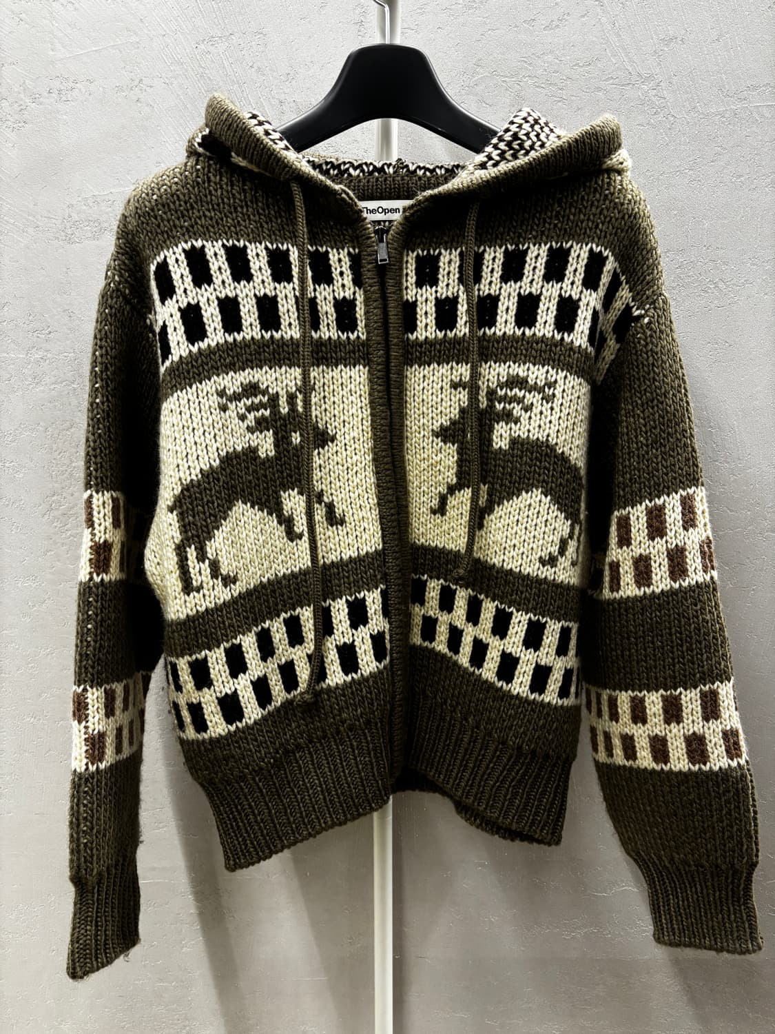 더오픈프로덕트 노르딕 니트 후드 집업 OS 상품이미지2