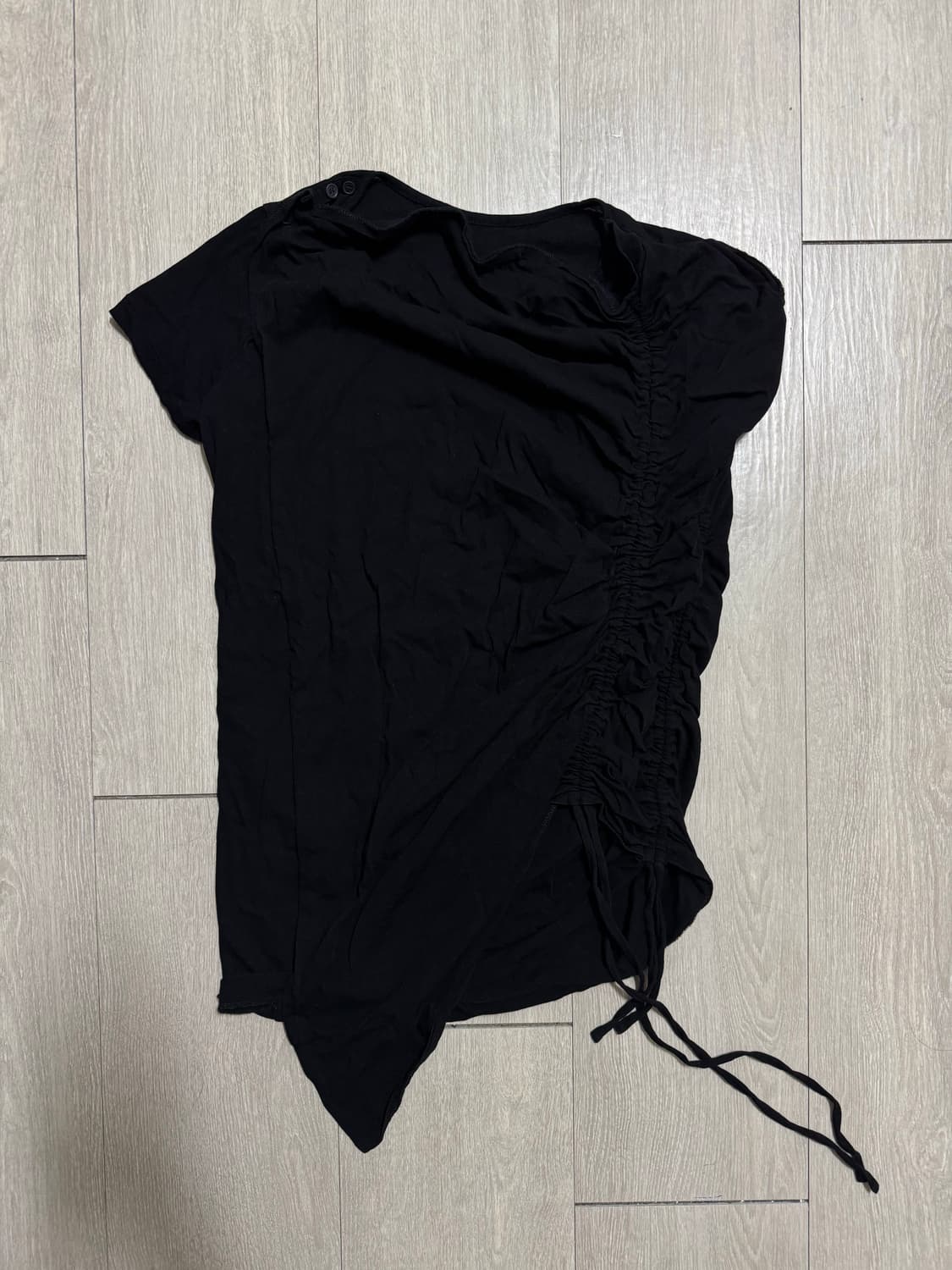 요지 야마모토 레이어드 셔링 탑 상품이미지2