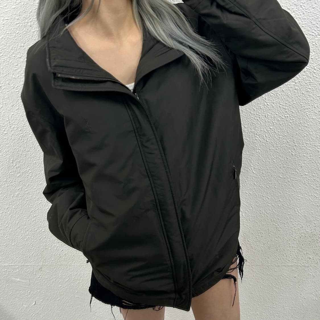 입생로랑 미니로고 딥카키 자켓 상품이미지3