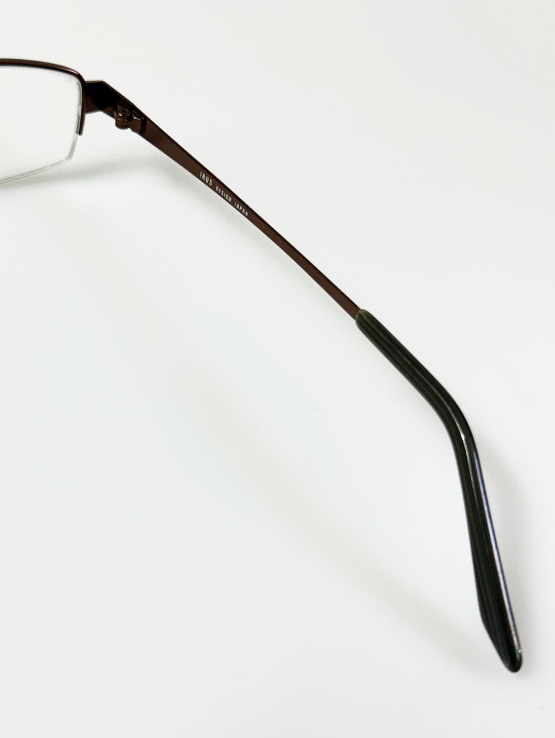 IRUS 브라운 메탈 반무테 스퀘어 빈티지 안경 상품이미지6