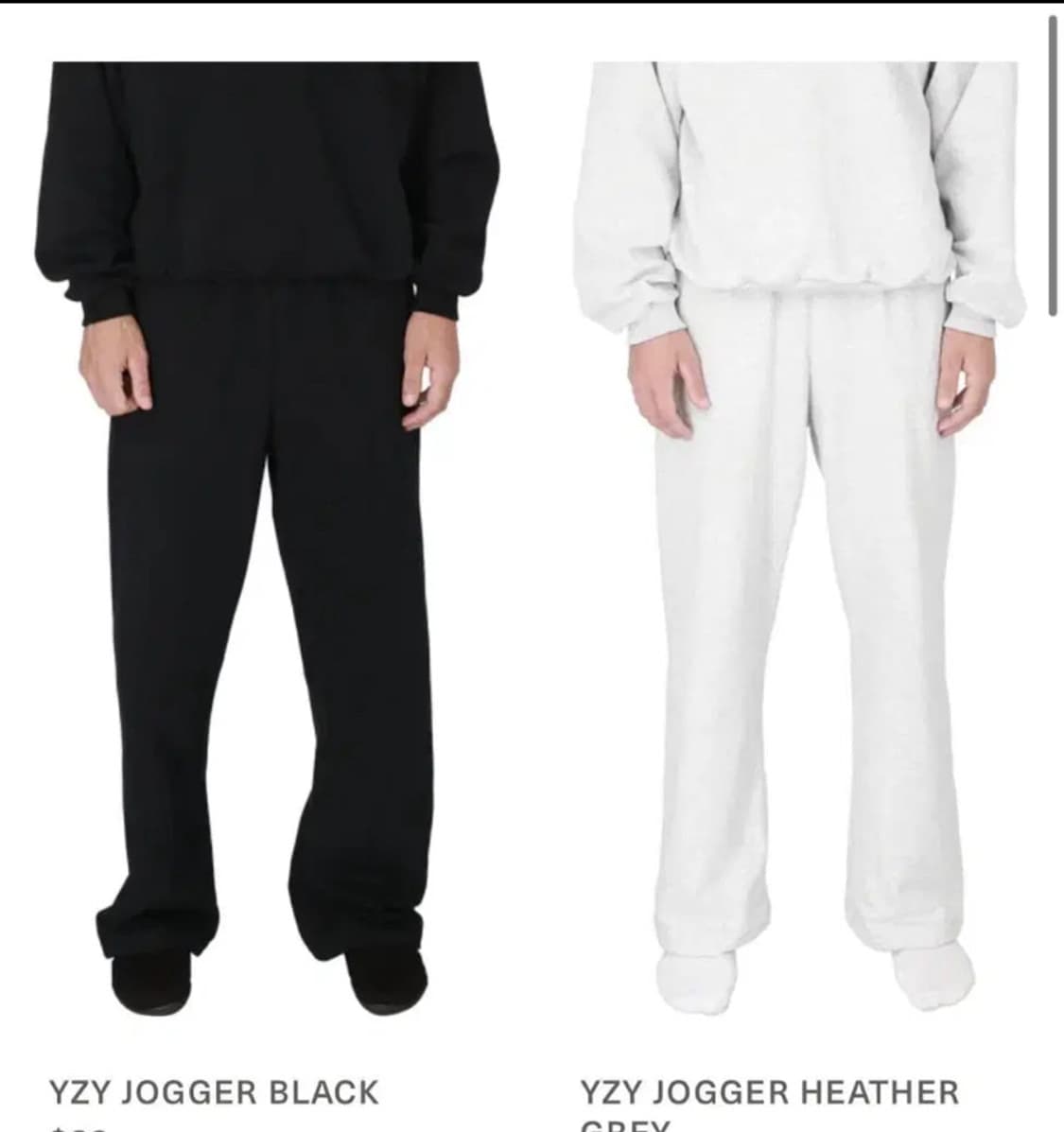 Yeezy jogger black 1 size 2개 상품이미지1