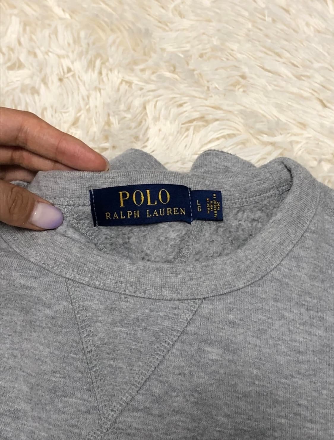 폴로 랄프로렌 맨투맨 그레이 L 판매합니다! 상품이미지2