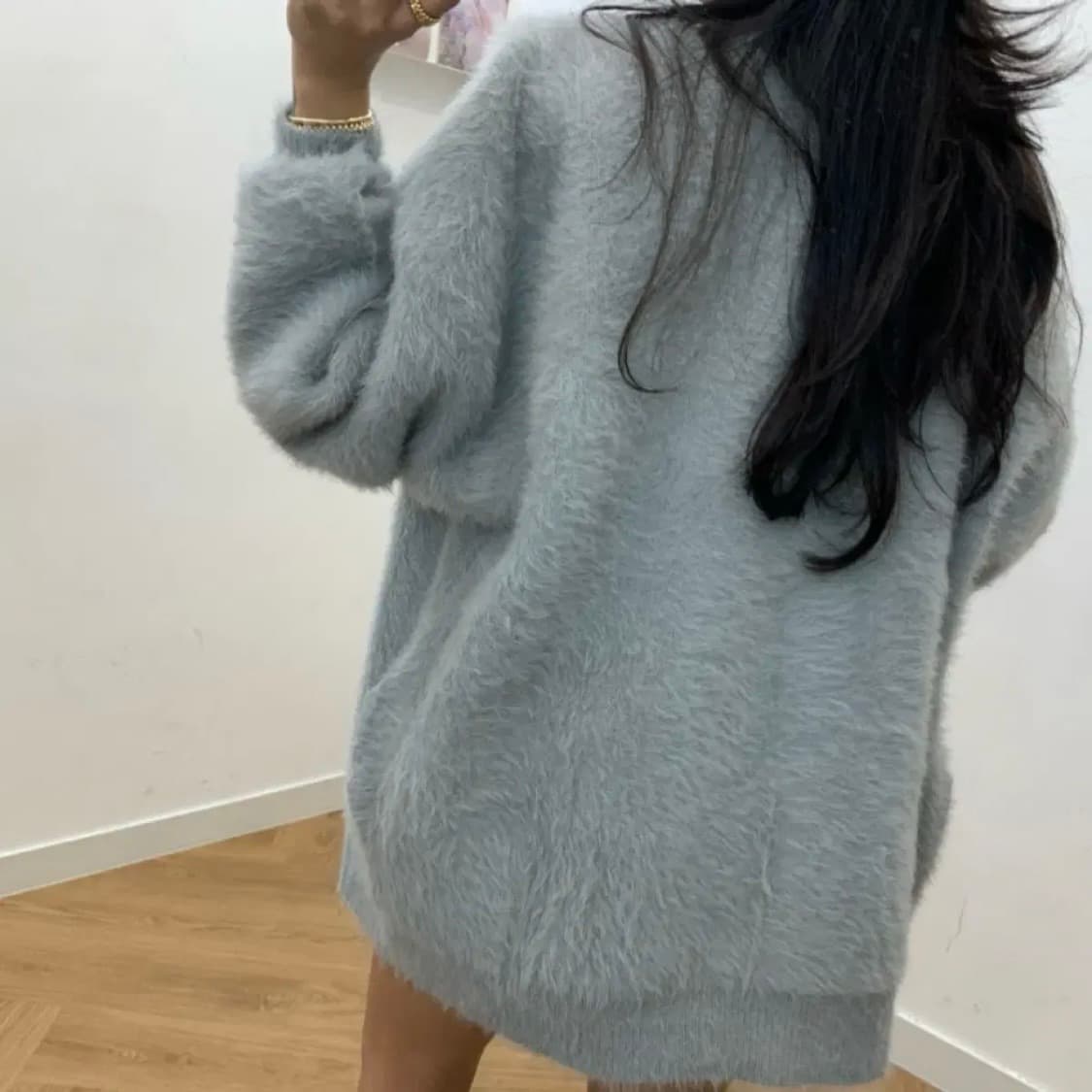 벨201_복실가디건(차콜) 상품이미지5