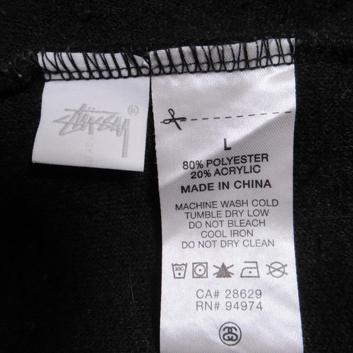 스투시 S로고 플리스 바시티 자켓 블랙 상품이미지5