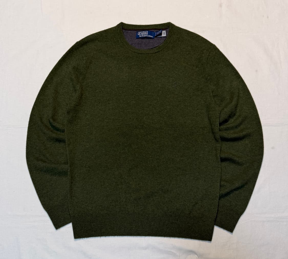 큐알) 폴로 랄프로렌 포니로고 울 니트 말차 그린 상품이미지1