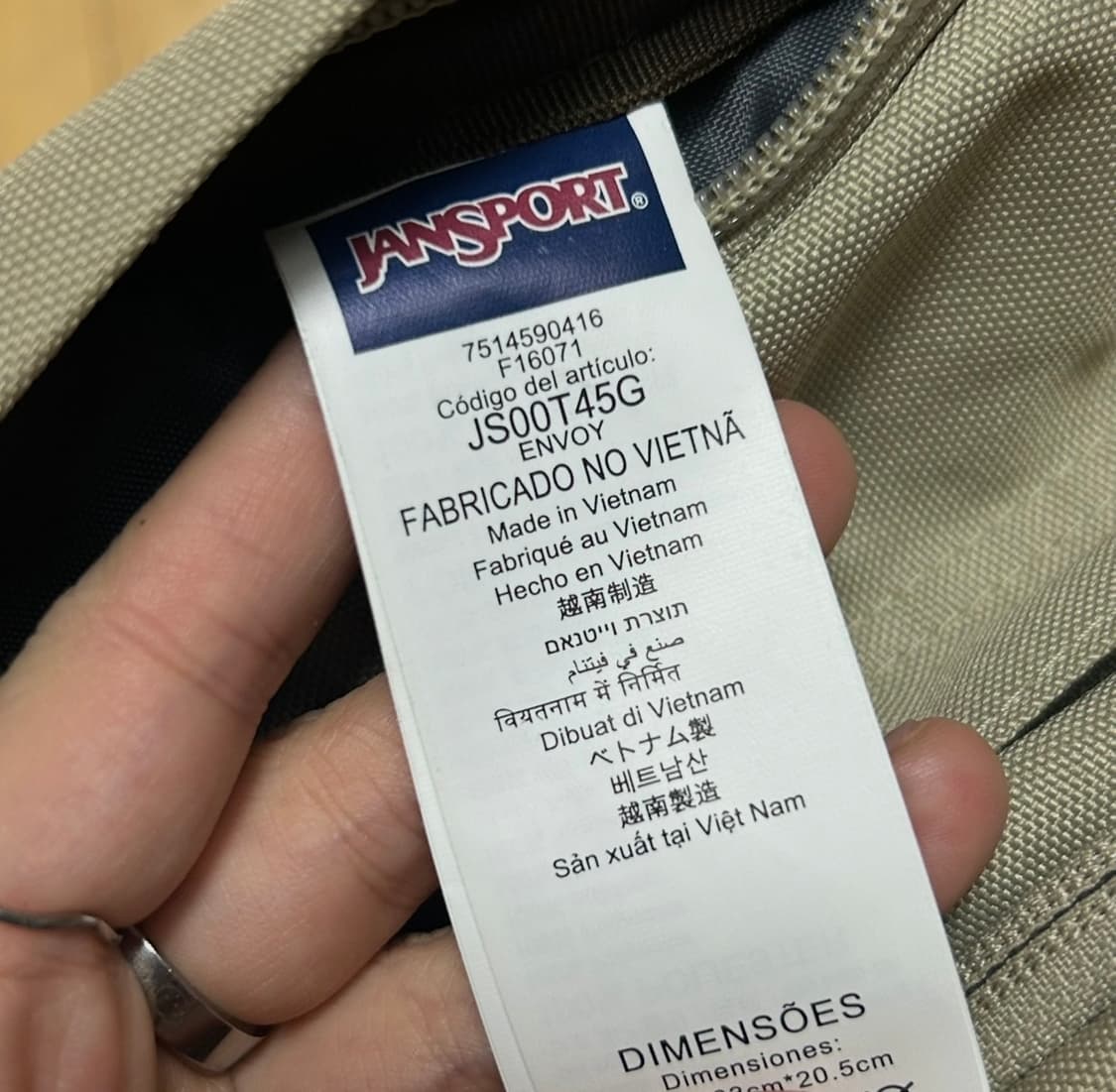 잔스포츠 엔보이 백팩 가방 베이지 DESERT BEIGE 상품이미지8