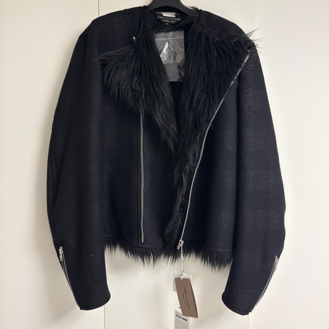 꼼데가르송 옴므 플러스 (최상위 라인) 체크 메탈릭 이펙트 자켓 상품이미지5