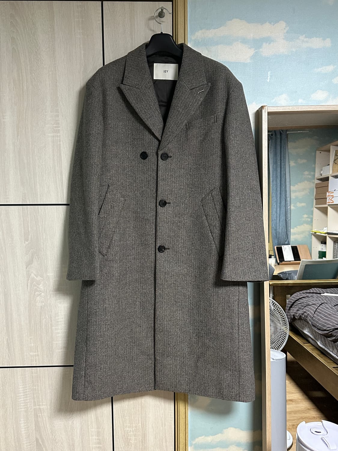 (L) 이에이 OVERSIZED SINGLE COAT Brown 상품이미지2