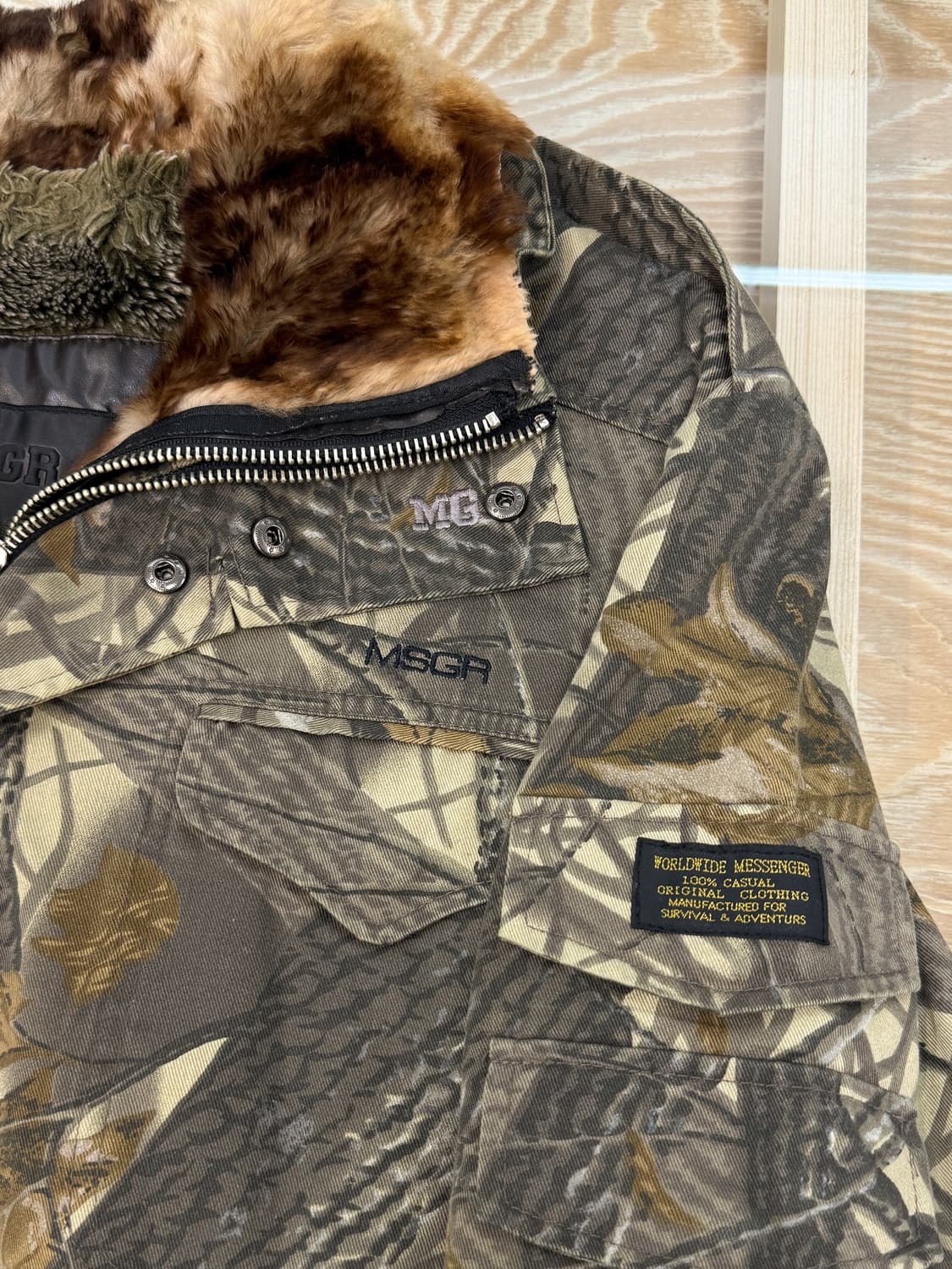 MSGR 트리 카모 퍼 라이닝 자켓 상품이미지6