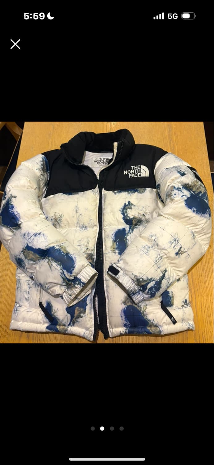 노스페이스 눕시 지구 패딩 남녀공용 상품이미지3