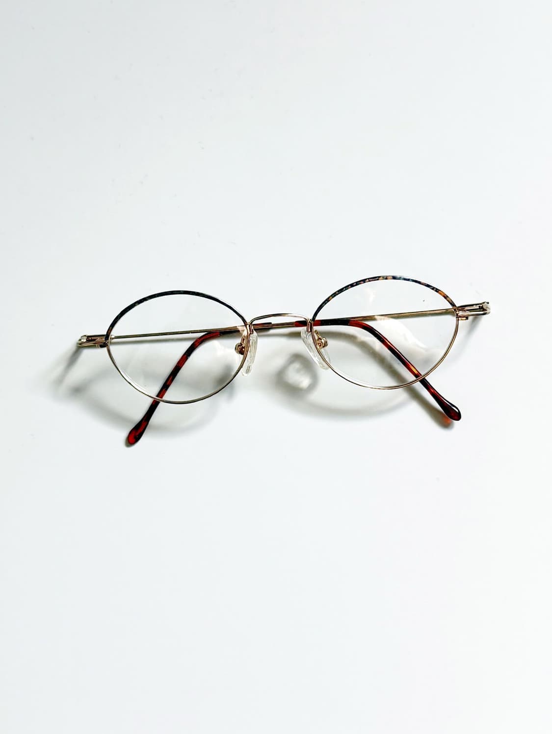 90s 유로피안 골드 라이트웨이트 슬림 라운드 빈티지 안경 상품이미지2