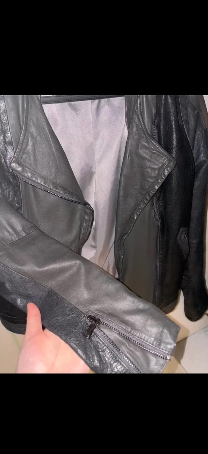 아야즈 블랙레더자켓 상품이미지3
