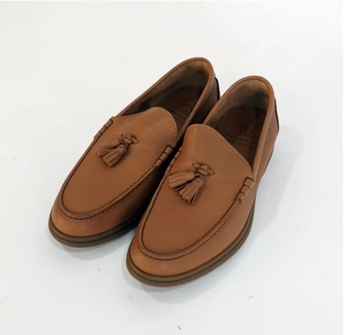 새상품 브루넬로 쿠치넬리 테슬 브라운로퍼 보트슈즈 270 상품이미지1