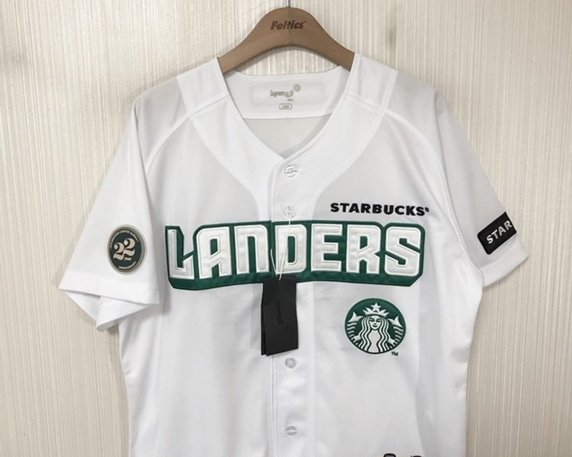 (2) KBO SSG랜더스X스타벅스22주년 한정유니폼/져지 100 상품이미지3