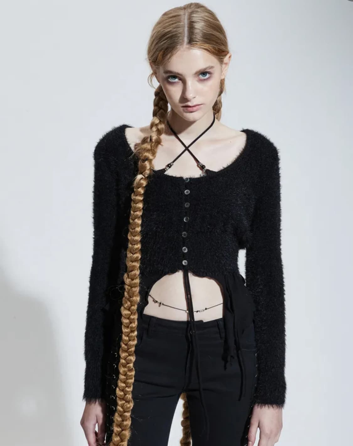 페인오어플레져 퍼 가디건 상품이미지1