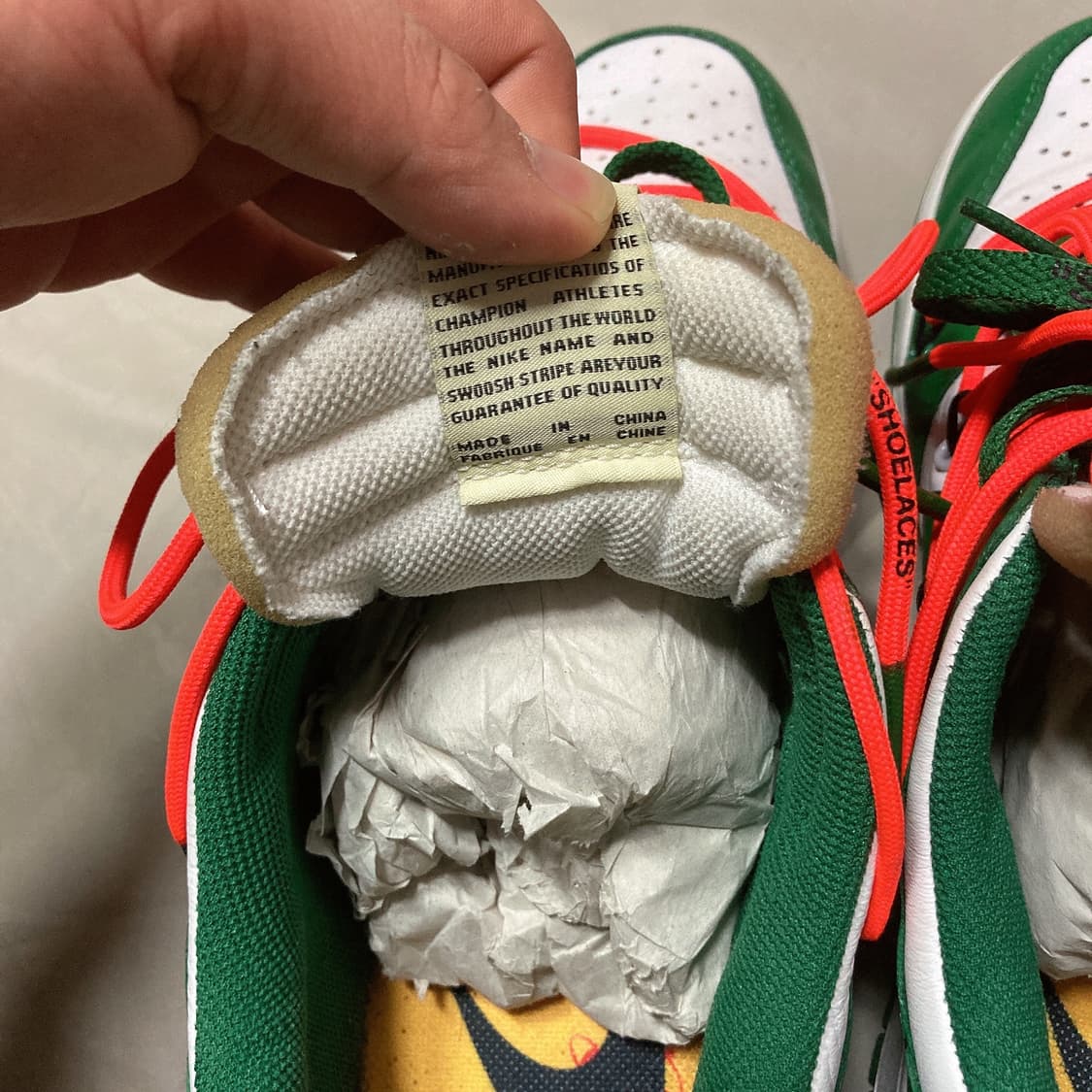 270 나이키 오프화이트 덩크 그린 상품이미지7