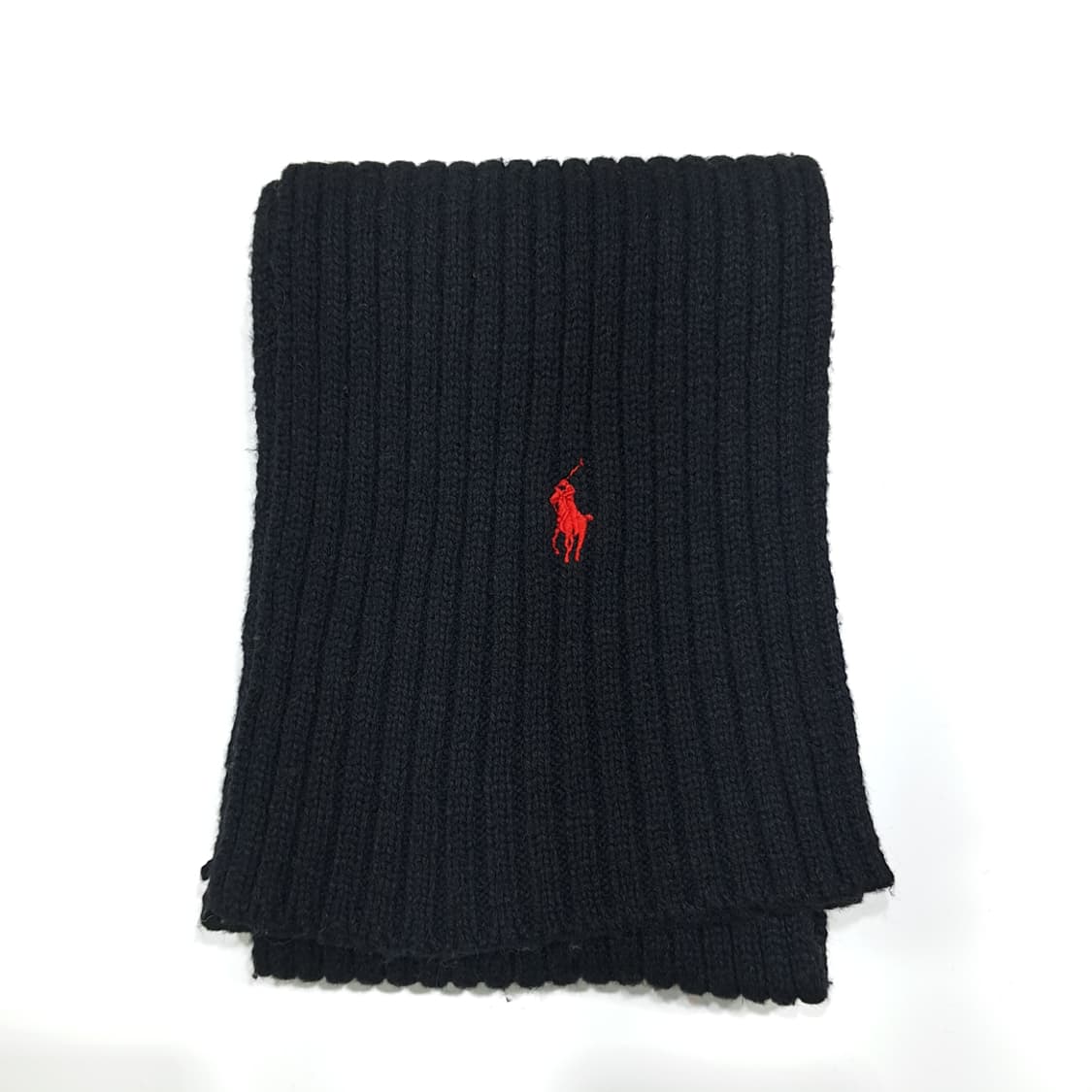 MX561 폴로 90s 램스울 리브 레드포니 블랙 머플러 목도리 상품이미지8