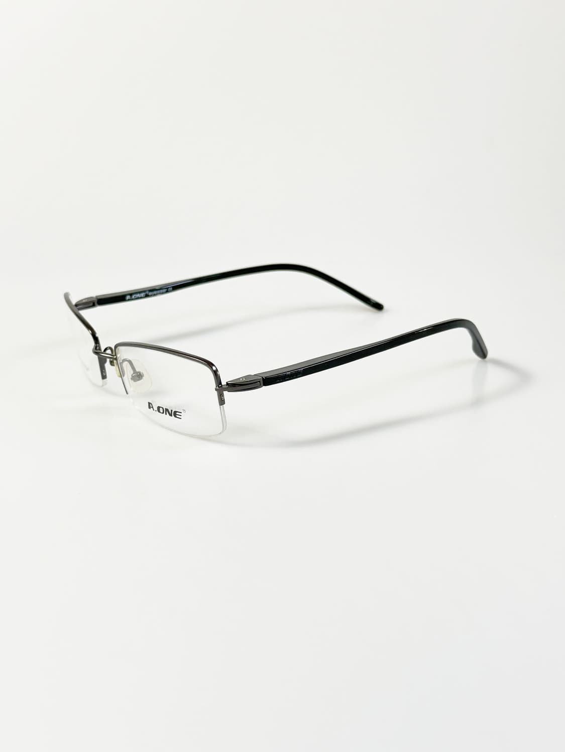 A.ONE 반무테 스퀘어 메탈 프레임 빈티지 안경 상품이미지3