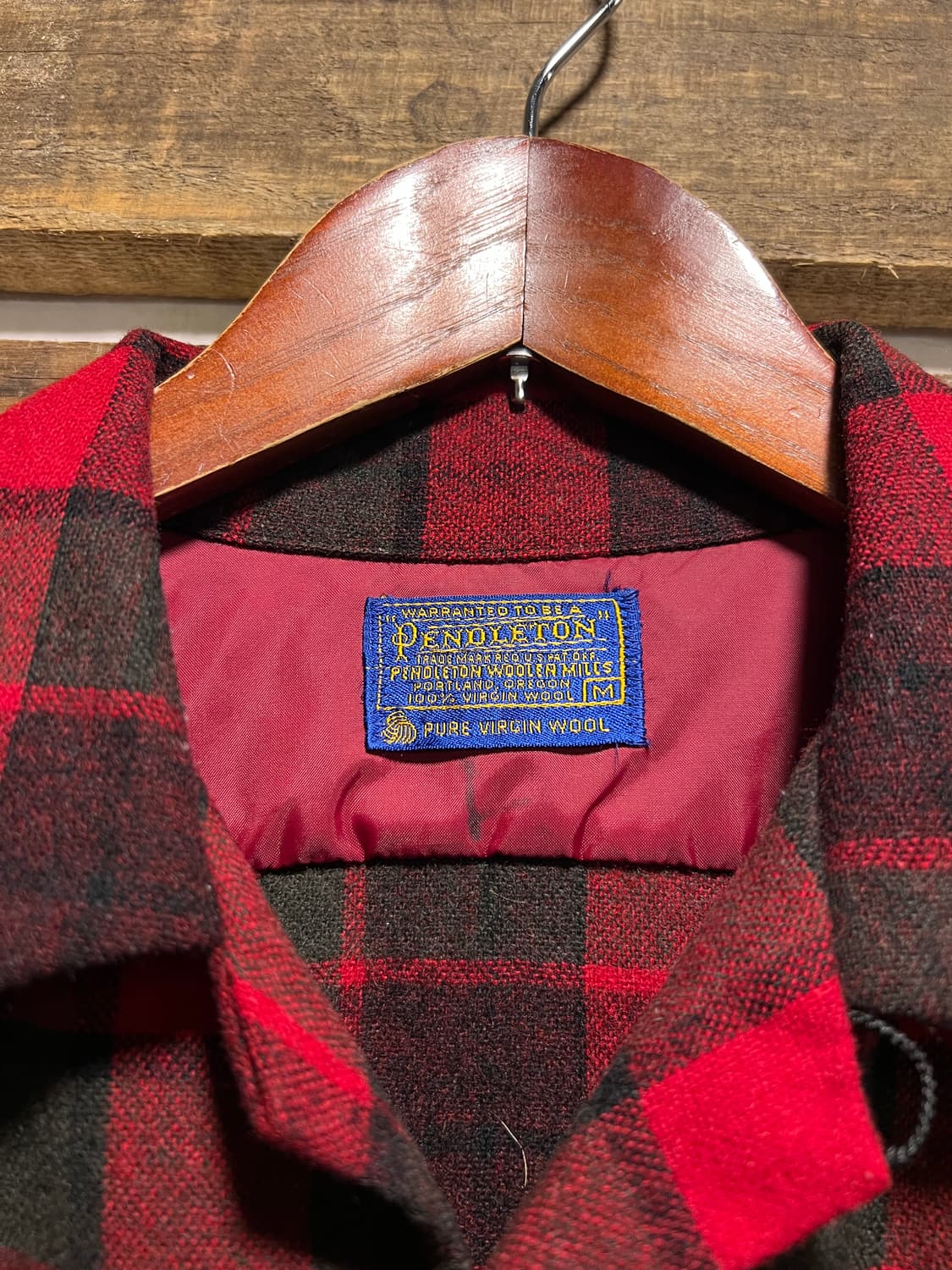 [M]펜들턴 USA 레드 타탄체크 울 셔츠 상품이미지2