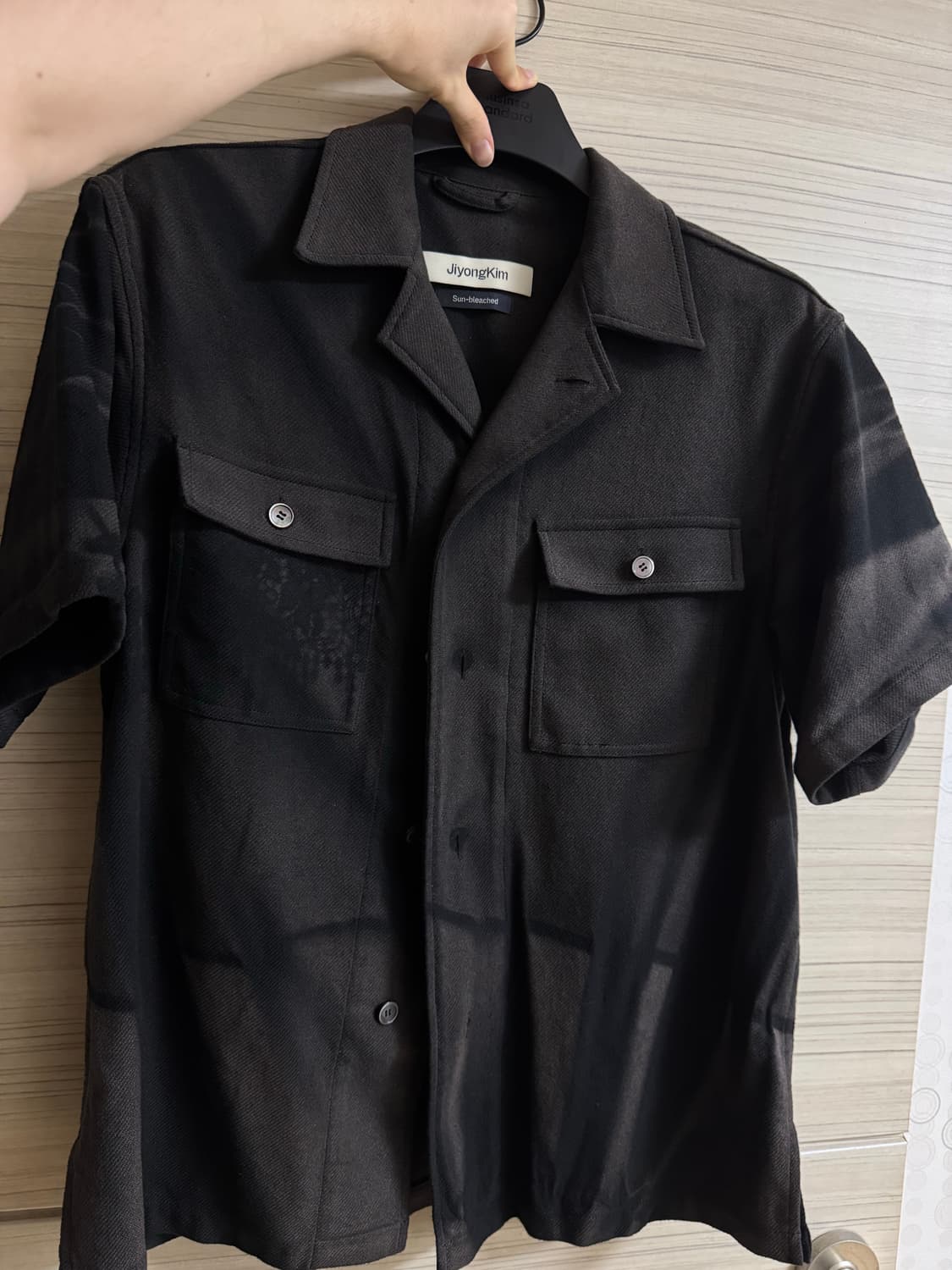 (M) 지용킴 jiyong kim 24ss 반팔 셔츠 블랙 상품이미지3