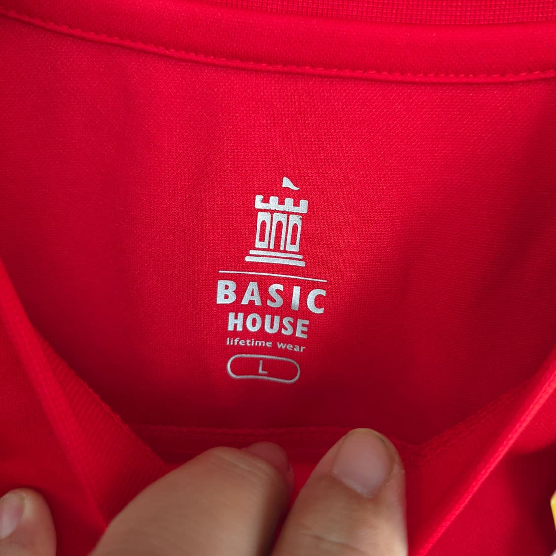 새제품) 베이직하우스 BASIC HOUSE 붉은악마 응원 반팔티 레드 L 상품이미지5