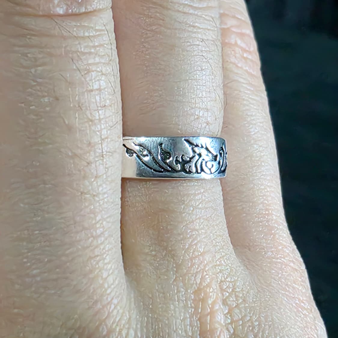 Miwol 실버 남자 엔틱 빈티지 명품 고대 구미호 여우 반지 상품이미지6
