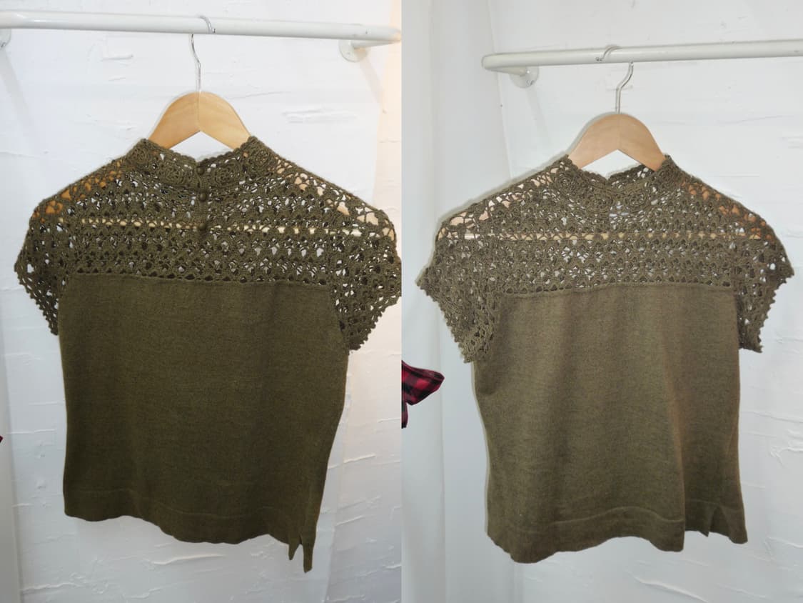 mocha crochet knit top 상품이미지4