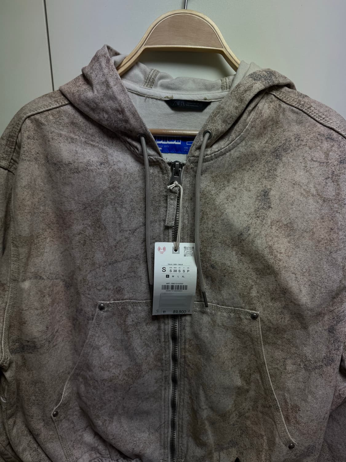 자라 워싱 후드 점퍼 S사이즈 상품이미지3