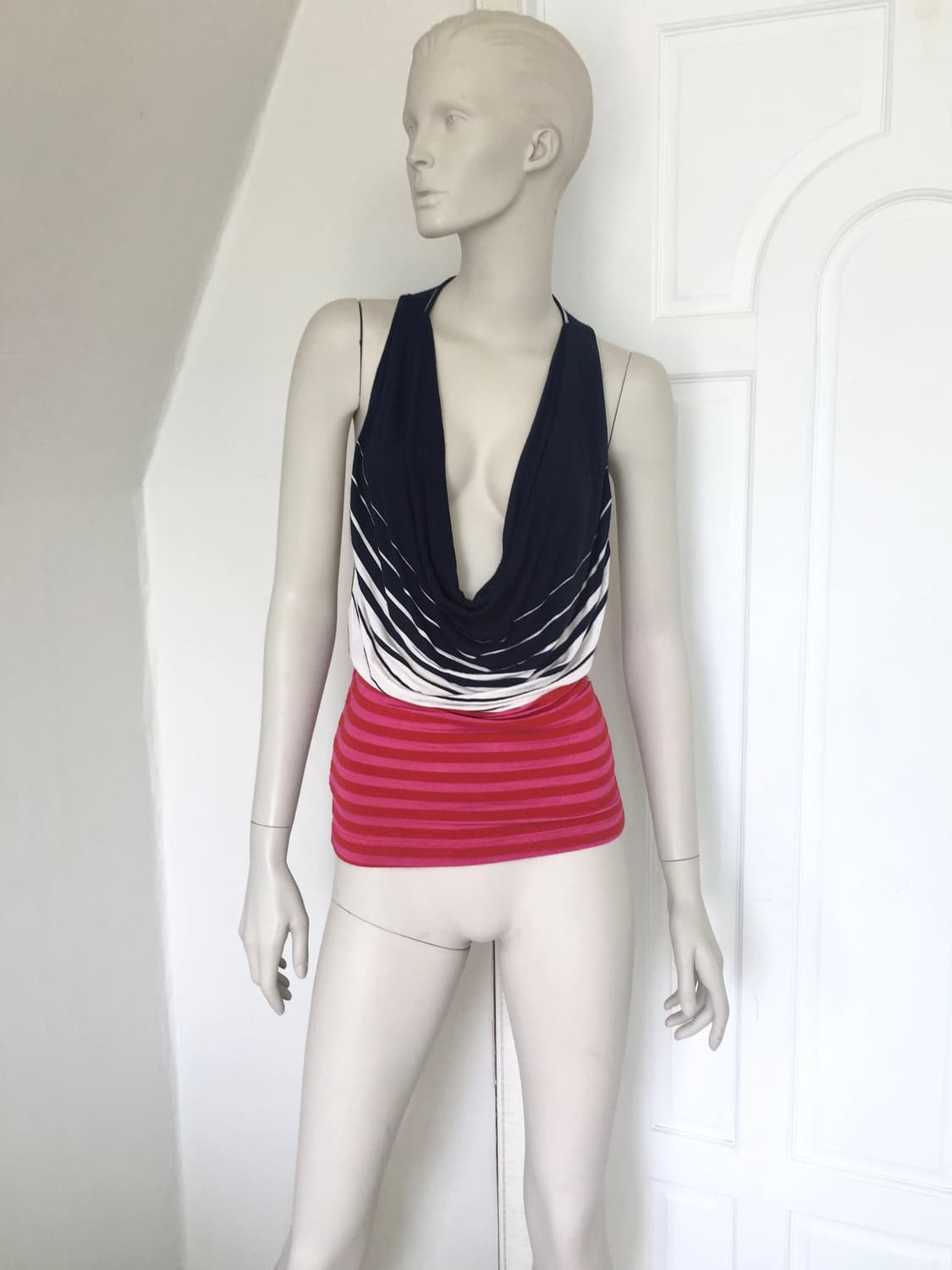 miss sixty Draped Striped Tank Top 상품이미지1