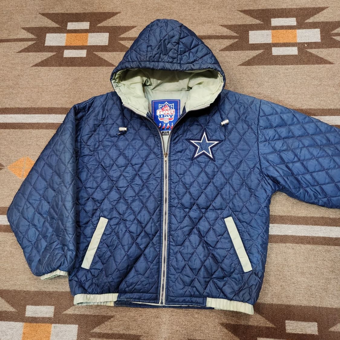 90s USA NFL 카우보이스 누빔 자켓 XL 상품이미지2