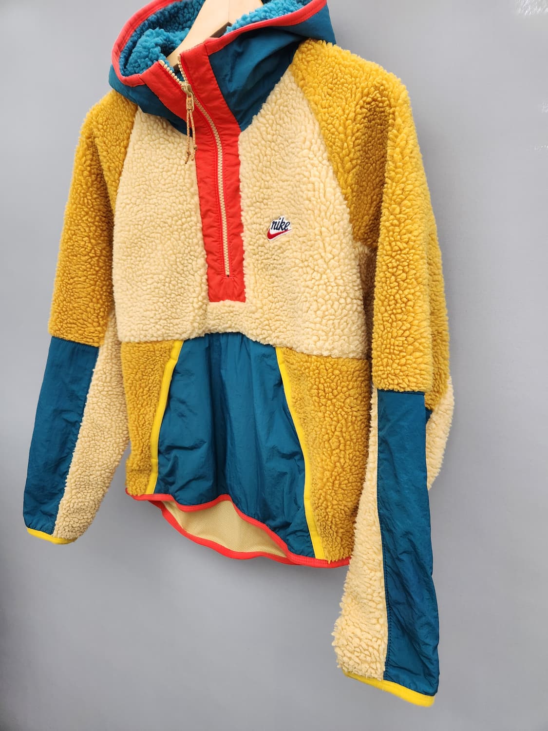 나이키 스우시 헤리티지 셰르파 후리스 풀오버 아노락 반집업 상품이미지2