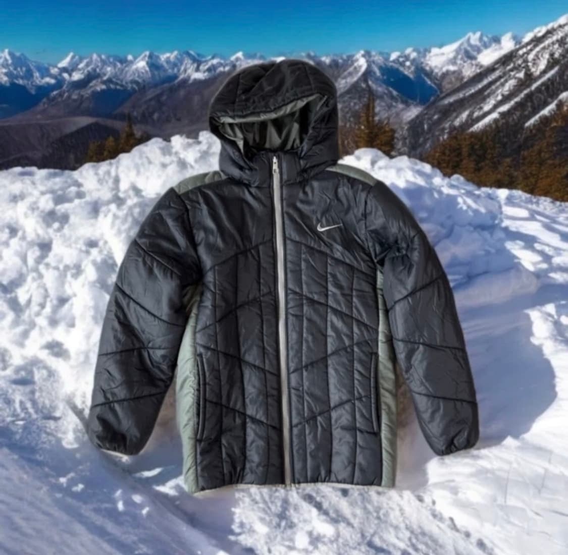 나이키 고프코어 경량패딩 블랙/그레이 A급 m/L 상품이미지1