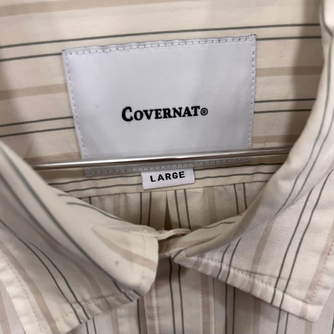 커버낫 멀티 스트라이프 오버핏 포켓 셔츠 상품이미지3