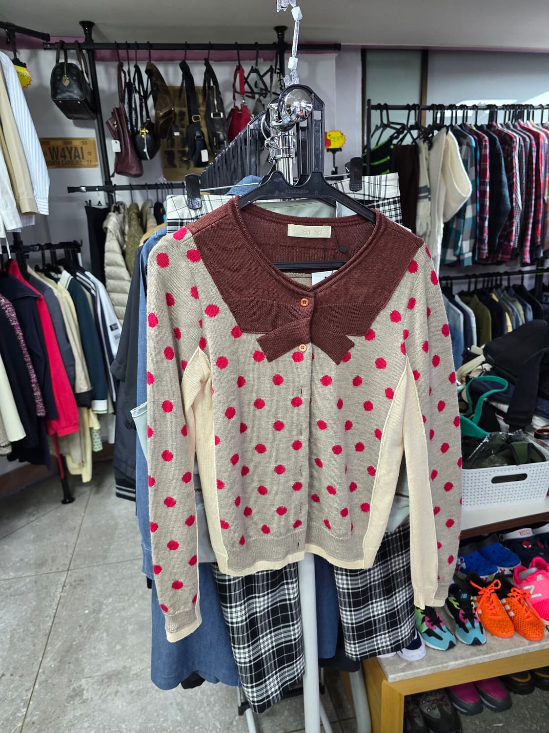 SJSJ 도트 리본 가디건 (1230) 상품이미지1