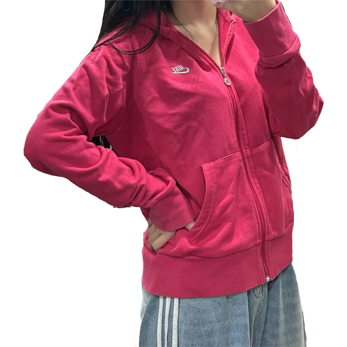 나이키 핫핑크 후드집업 스포티 데일리 상품이미지2