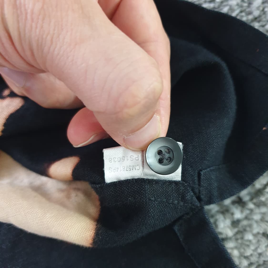 [무료배송] 블랙 앤 베이지 패턴 반팔 셔츠 상품이미지5