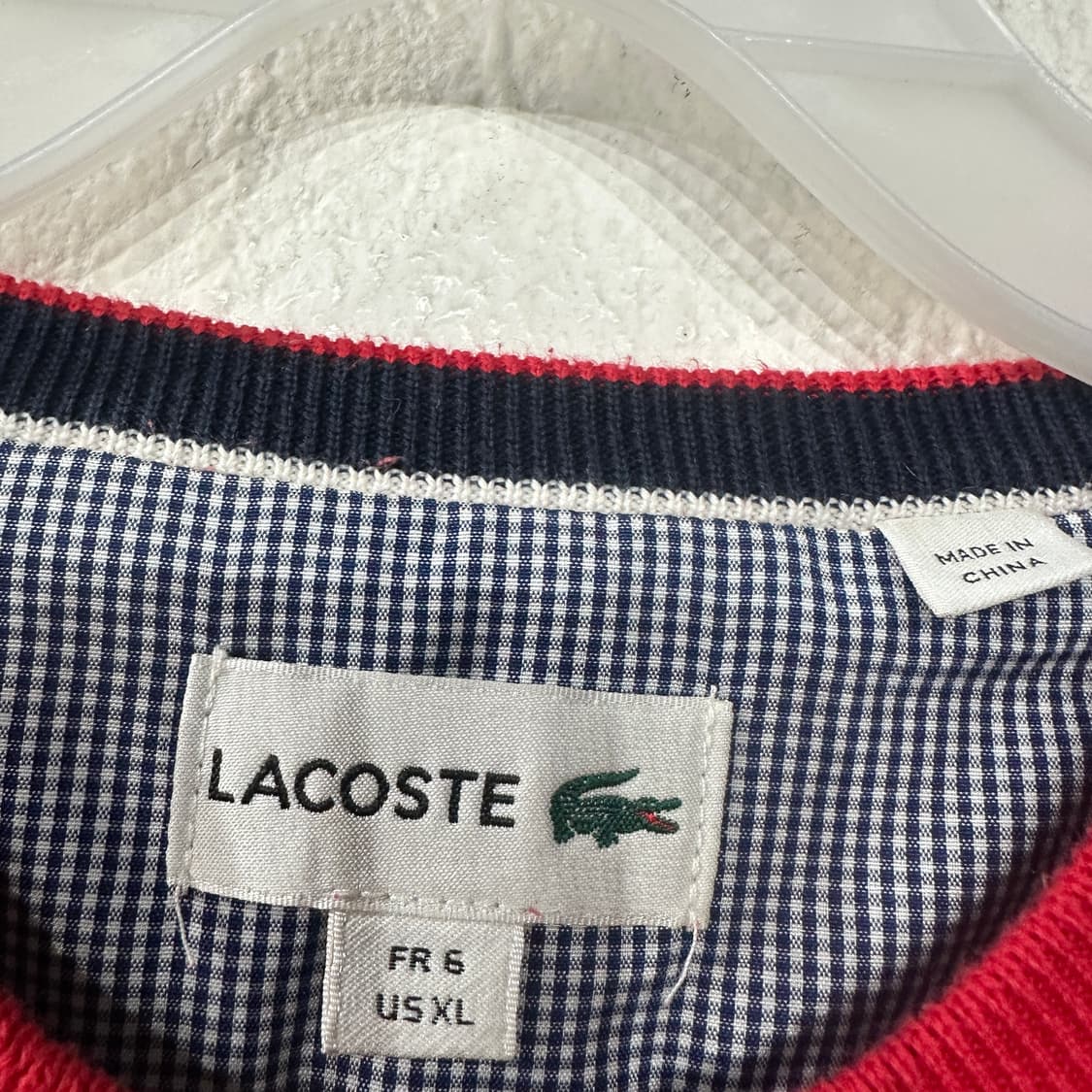 라코스테 빨강 니트 XL 상품이미지3