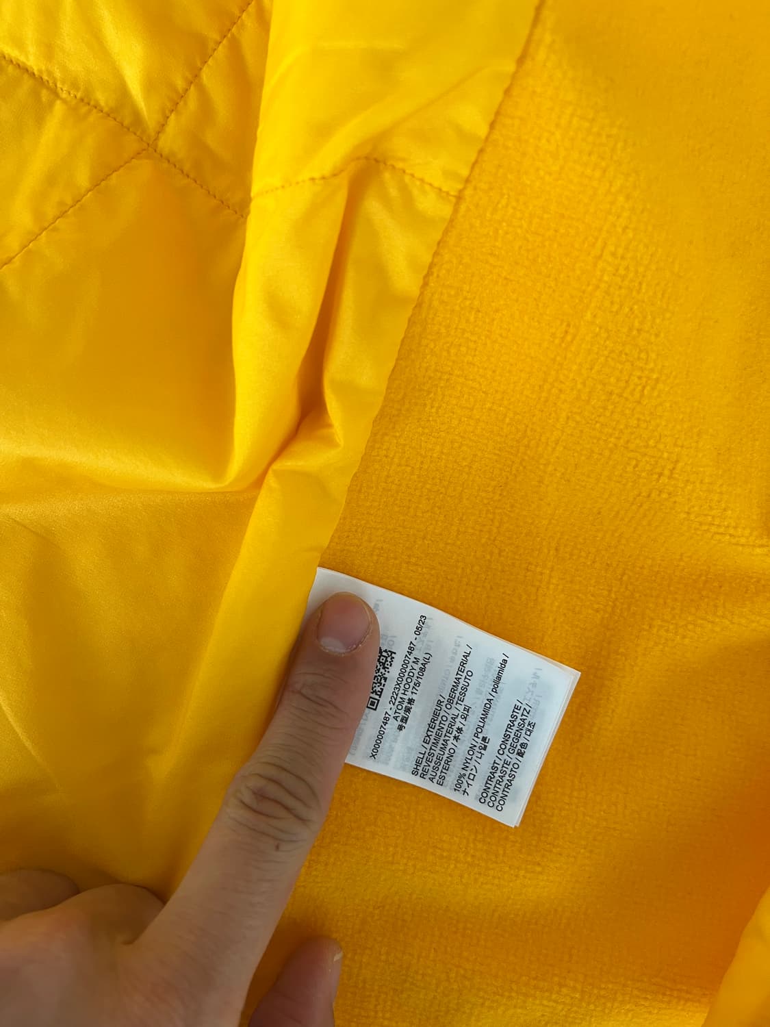 아크테릭스 아톰 후디 L 진노랑 상품이미지6