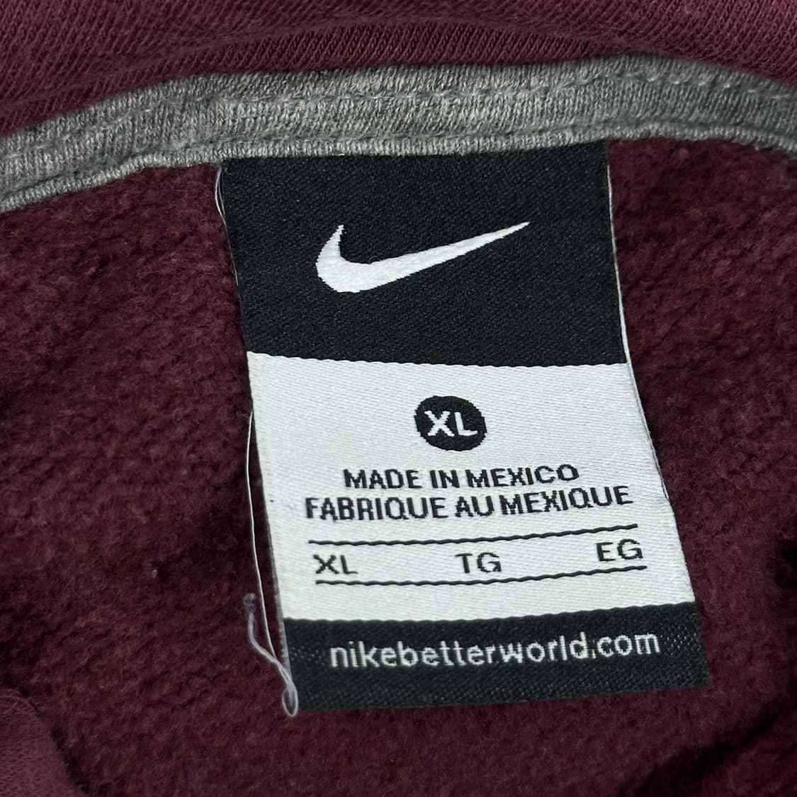 나이키 칼리지 트로전 풋볼 버건디 후드티 (XXL) 상품이미지5