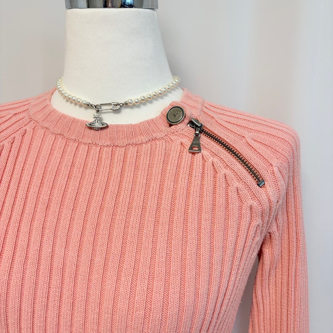 버버리 런던 골지 핑크 니트 상품이미지8