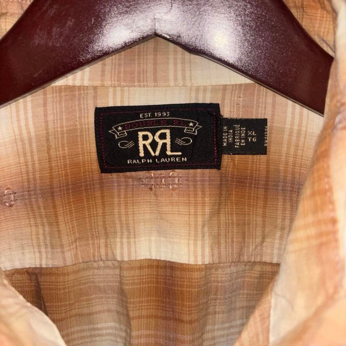 XL, L 더블알엘 플래드 코튼 트윌 웨스턴 워크 셔츠 상품이미지3