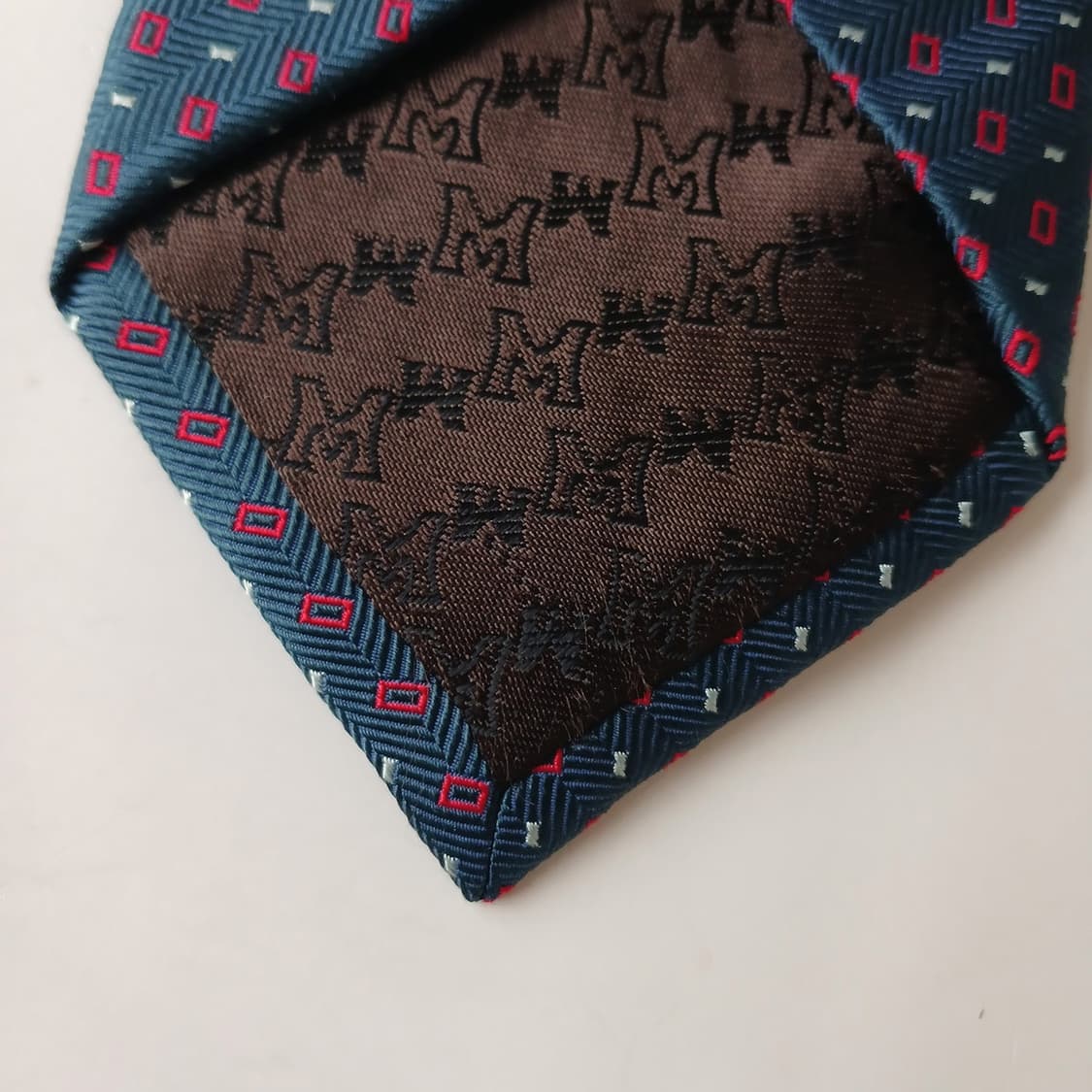 메트로시티 실크 청녹색 패턴 넥타이 8.6cm A+~A등급 A19880
 상품이미지8