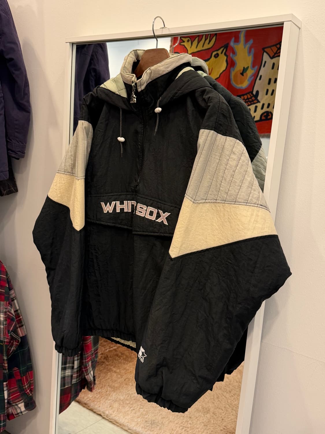 90s Starter 스타터 MLB 화이트 삭스 풀오버 패딩 아노락 상품이미지1